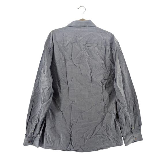 Kenneth Cole Dress Shirt XXL Blue Button Up Super Slim Collared Striped Workwear - Picture 2 of 11